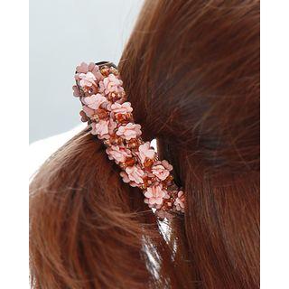 Flower Embellished Long Hair Clamp