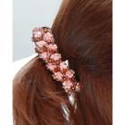 Flower Embellished Long Hair Clamp