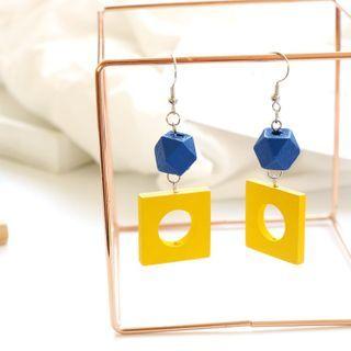 Two-tone Geometrical Drop Earring