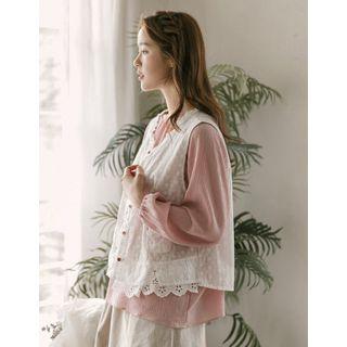 Eyelet-laced Vest