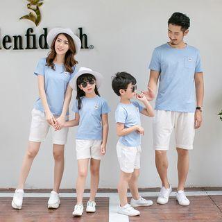 Family Matching Set: Pocketed Short Sleeve T-shirt + Shorts