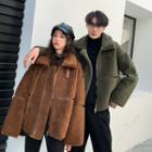 Couple Matching Furry Zip Jacket