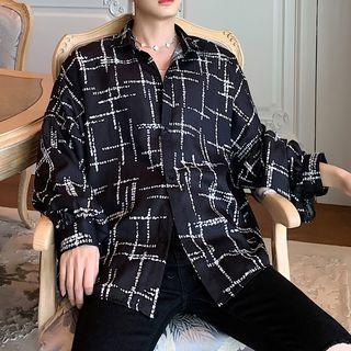 Patterned Shirt Black - One Size