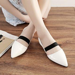 Colour Block Pointed Flats