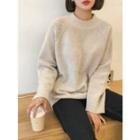 Punched Wool Blend Sweater