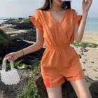 Cap-sleeve Wide-leg Playsuit