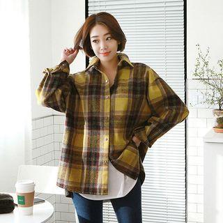 Tall Size Flannel Plaid Shirt