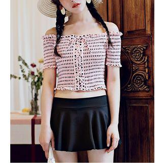 Set: Off Shoulder Swim Top + Skirt