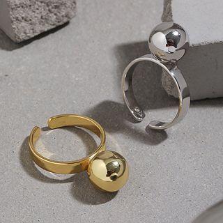 Polished Bead Sterling Silver Open Ring (various Designs)