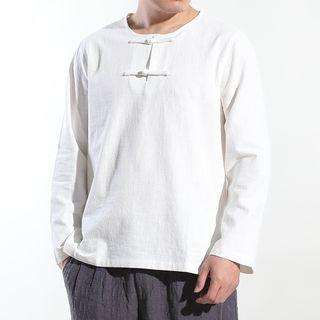 Long-sleeve Frog-button Hanfu Top