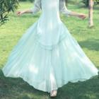 3/4-sleeve Maxi Skirt