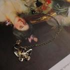 Alloy Butterfly Dangle Earring 1 Pc - Clip On Earring - Gold - One Size
