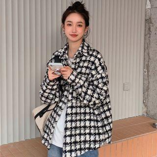Houndstooth Oversized Jacket