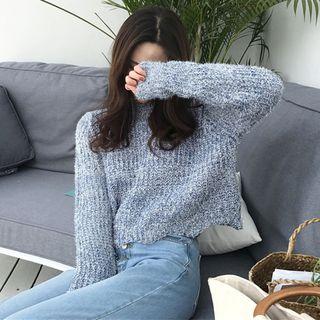 Round-neck Cropped Sweater