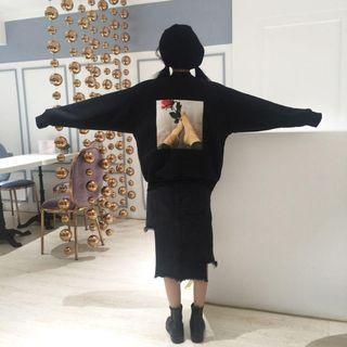 Printed Back Pullover