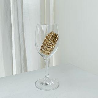Bubble Wide Bangle Gold - One Size