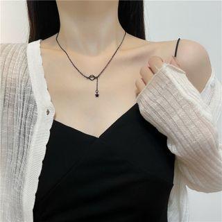 Planet Pendant Alloy Necklace Necklace - Black - One Size