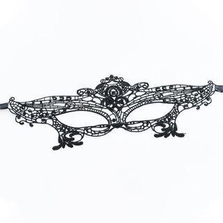 Lace Eye Mask 1pc - Black - One Size