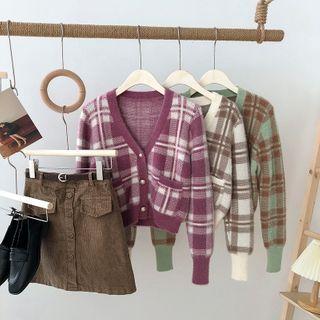 Buttoned Knit Cardigan Sweater