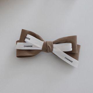 Bow Hair Clip Coffee - One Size