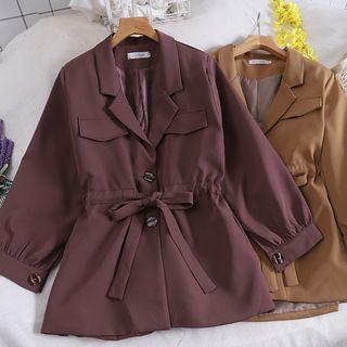 Long-sleeve Tie-waist Blazer