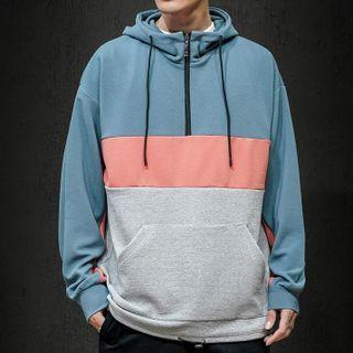 Color Panel Zip Sweatshirt