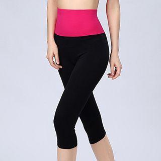 Color Block Capri Yoga Pants