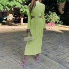 Turtleneck Cut-out Long Sleeve Dress