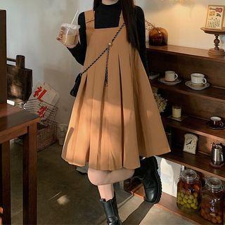 Ribbed Knit Top / Overall Dress