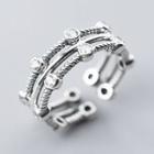 Layered Ring Ring - S925 Silver - Silver - One Size