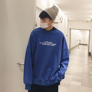 Slit-side Lettering Pullover