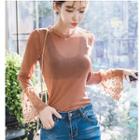 Long-sleeve Lace Cuff Top