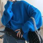 Round-neck Distressed Oversize Sweater
