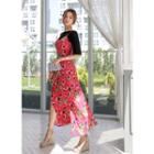 Spaghetti-strap Deep-slit Floral Maxi Dress