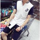 Set: V-neck Short-sleeve T-shirt + Shorts