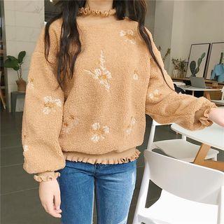 Embroidered Fleece Sweatshirt
