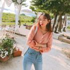 V-neck Long-sleeve Line Shirt