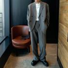 Set: Striped Blazer + Wide-leg Dress Pants