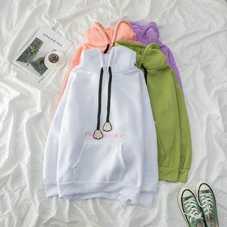 Rabbit Ear Letter Embroidered Hoodie