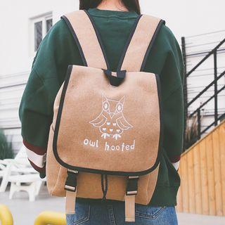 Embroidered Woolen Backpack