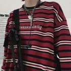 Striped Pullover Red - One Size