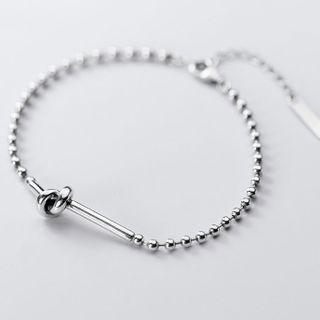S925 Sterling Silver Knot String Bracelet As Shown In Figure - One Size