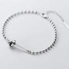 S925 Sterling Silver Knot String Bracelet As Shown In Figure - One Size