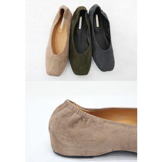 Faux-suede Ballet Flats