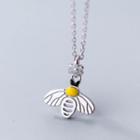 925 Sterling Silver Bee Pendant Necklace S925 Silver - As Shown In Figure - One Size