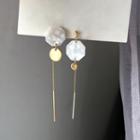 Non-matching Geometric Resin Alloy Dangle Earring 1 Pair - Earring - One Size