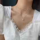 Faux Pearl / Butterfly / Bow Alloy Necklace (various Designs)