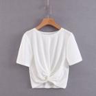 Short-sleeve Knot Accent T-shirt