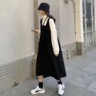 Midi Overall Dress / Mock-neck Pullover