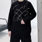 Paint Splatter Sweater Black - One Size